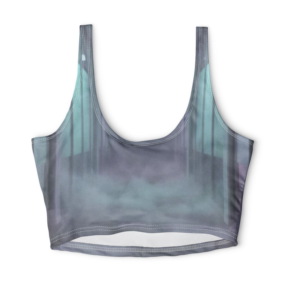 Polyester Sports Bra - Liminal Corridor Fog Art Print |...