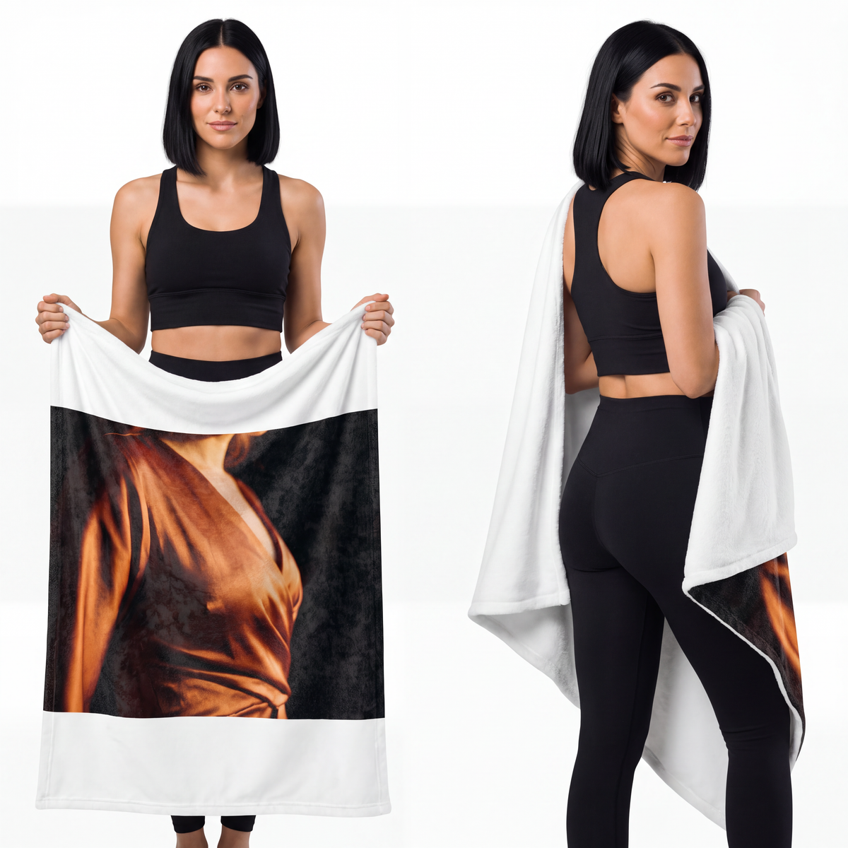 Microfiber Blanket - Satin Sunset Glow | Echovira Gallery