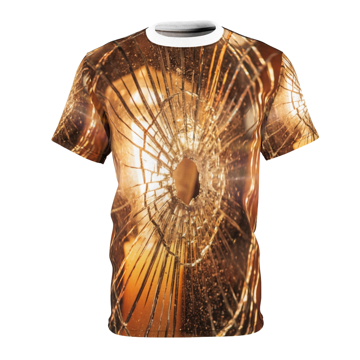 Unisex Cut & Sew Tee - Shattered Gold | Echovira Gallery