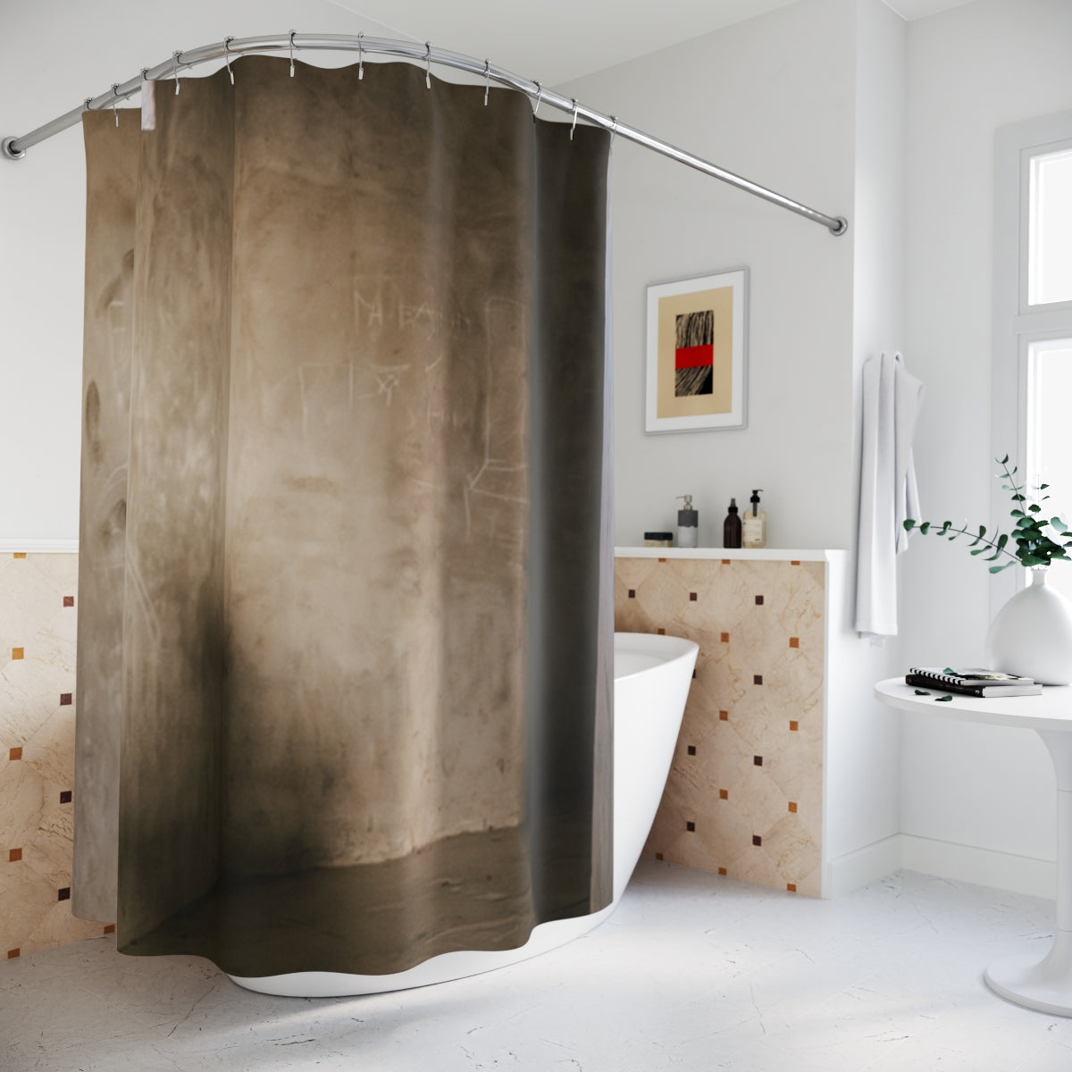 Shower Curtains - Shadows of the Citadel moody architectural...
