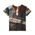 Kids Sports Jersey with Acoustic Guitar Art