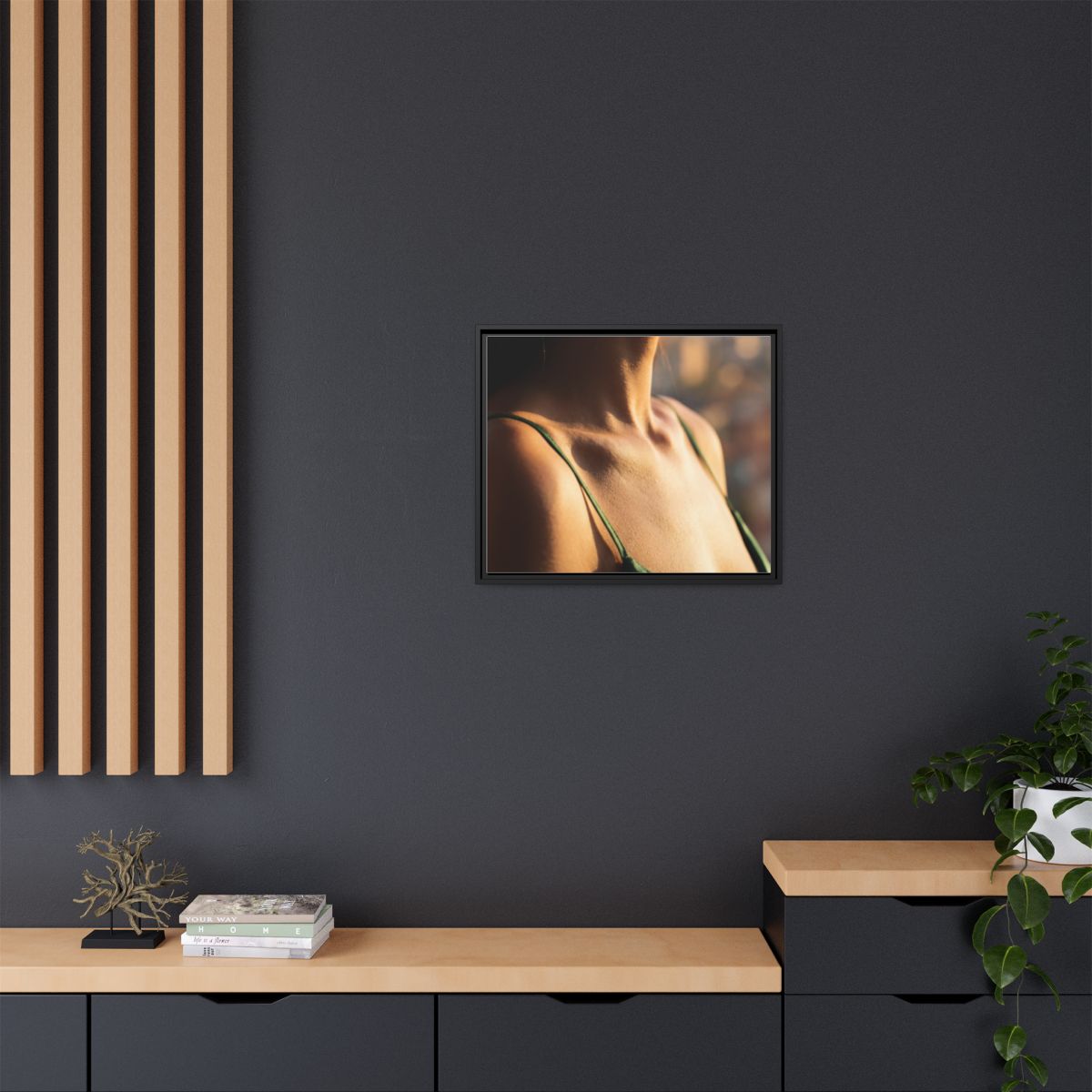 Matte Canvas Framed - Golden Hour Portrait — Black / 1.25"