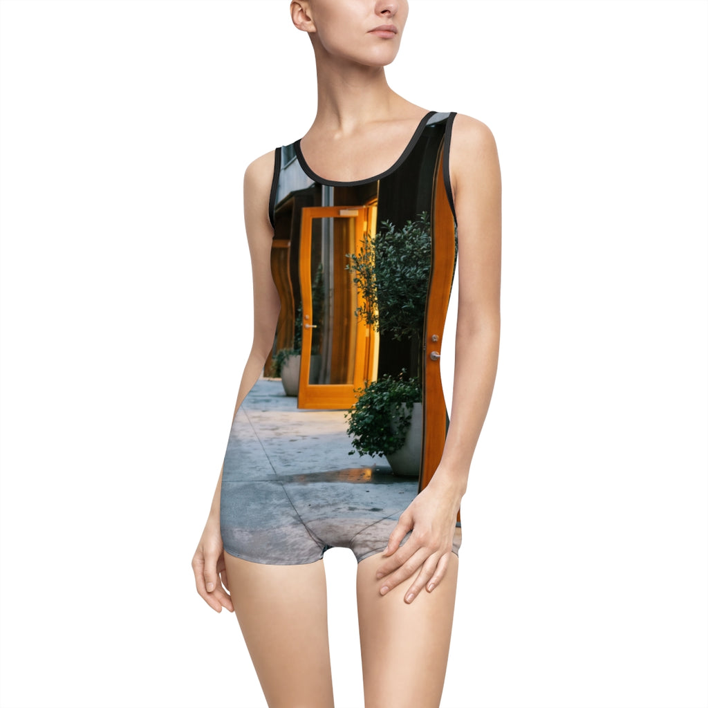 Women's Vintage Swimsuit - Twilight Courtyard | Echovira...