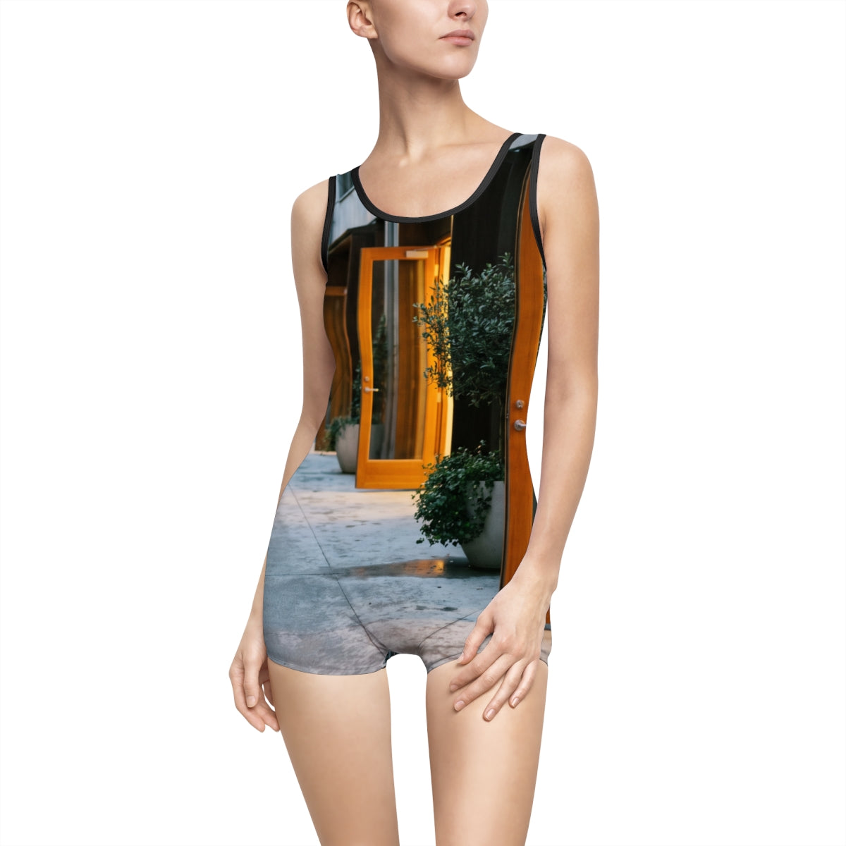 Women's Vintage Swimsuit - Twilight Courtyard | Echovira...