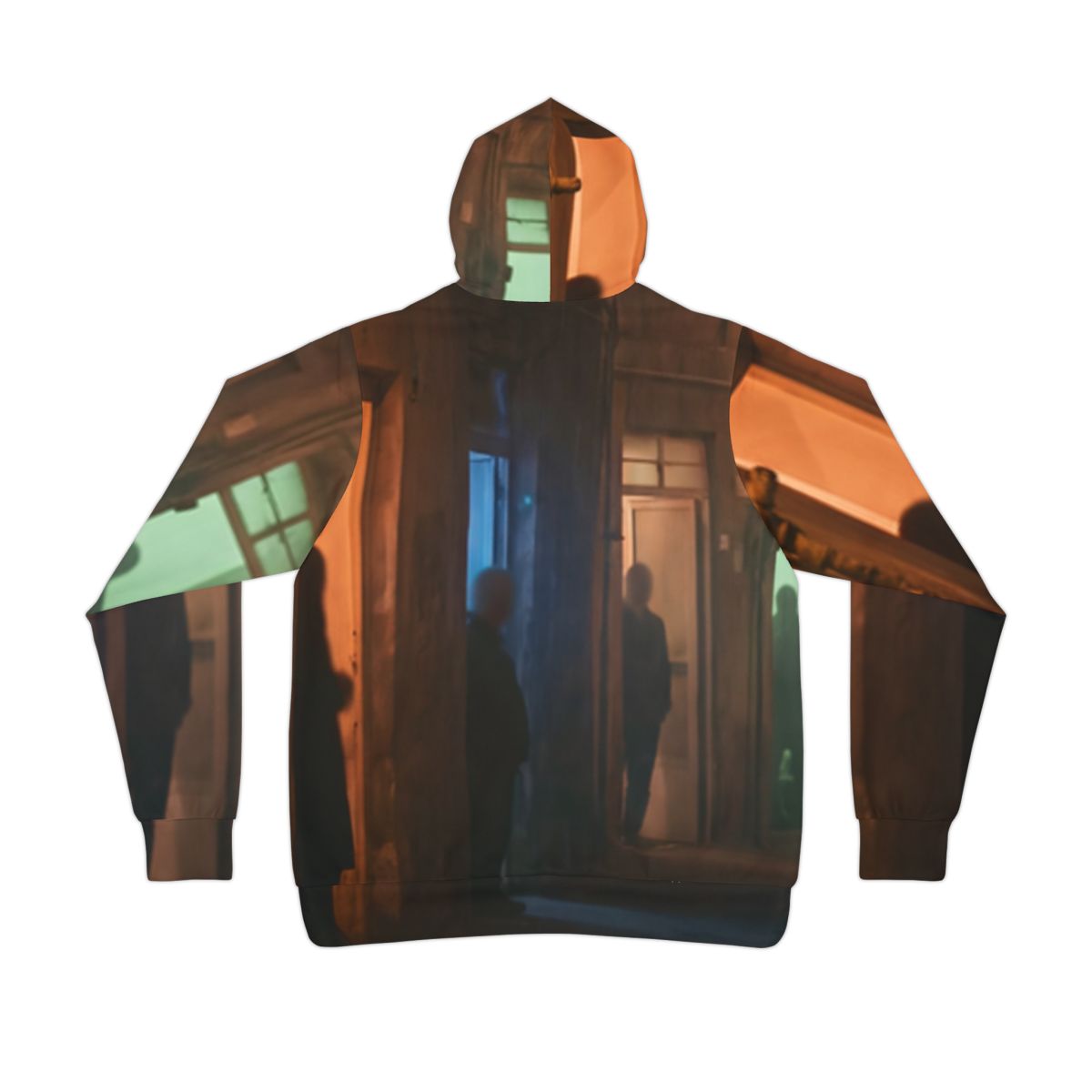 Athletic Hoodie - Shadowed Alleyway Mystery Art Print |...