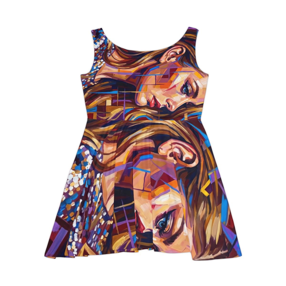 Women's Skater Dress - Shattered Elegance | Echovira Gallery