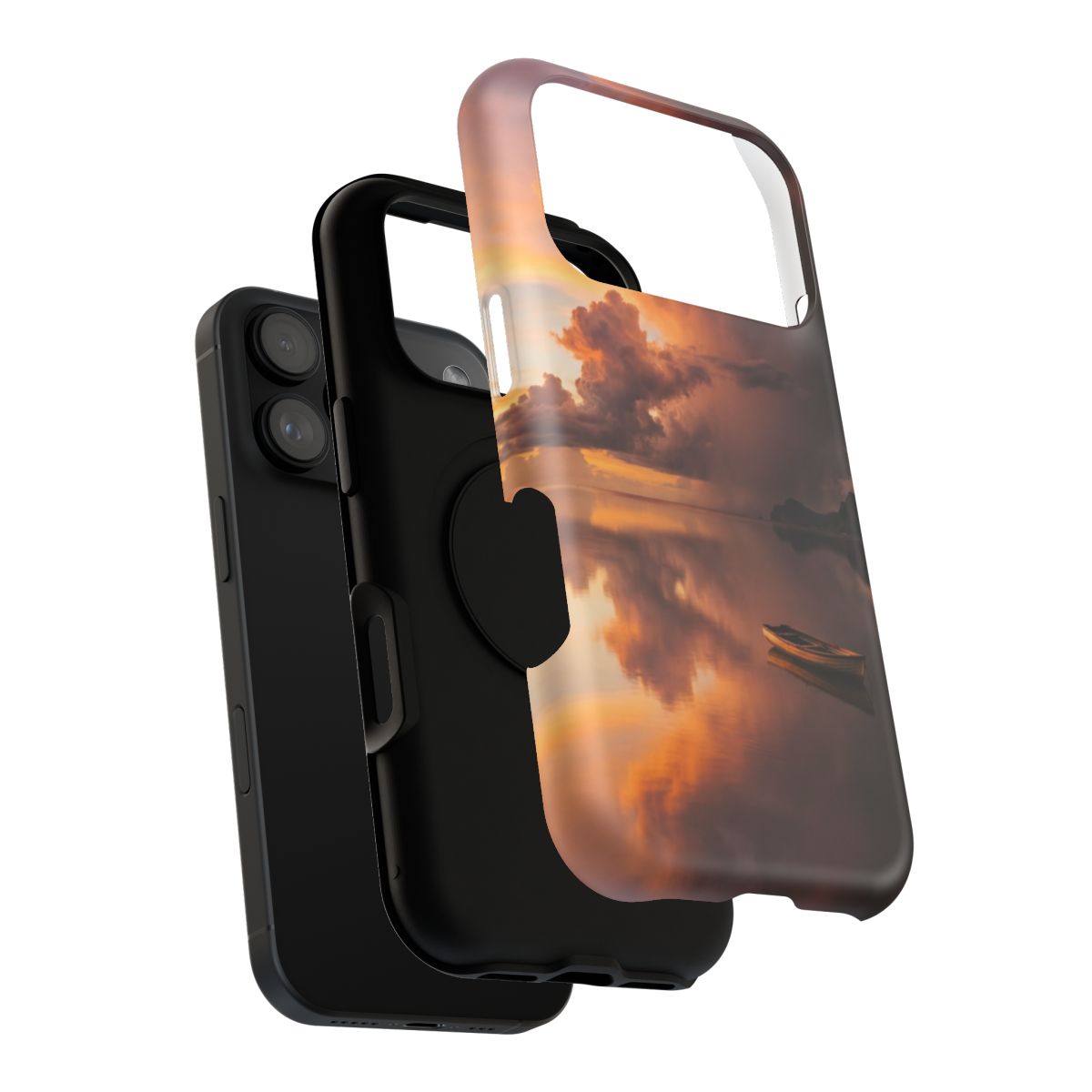 Impact-Resistant Apple iPhone Cases - Serene Tempest Sunset Lake | iPhone 17 Pro Max, 17 Pro, 17 Air & More