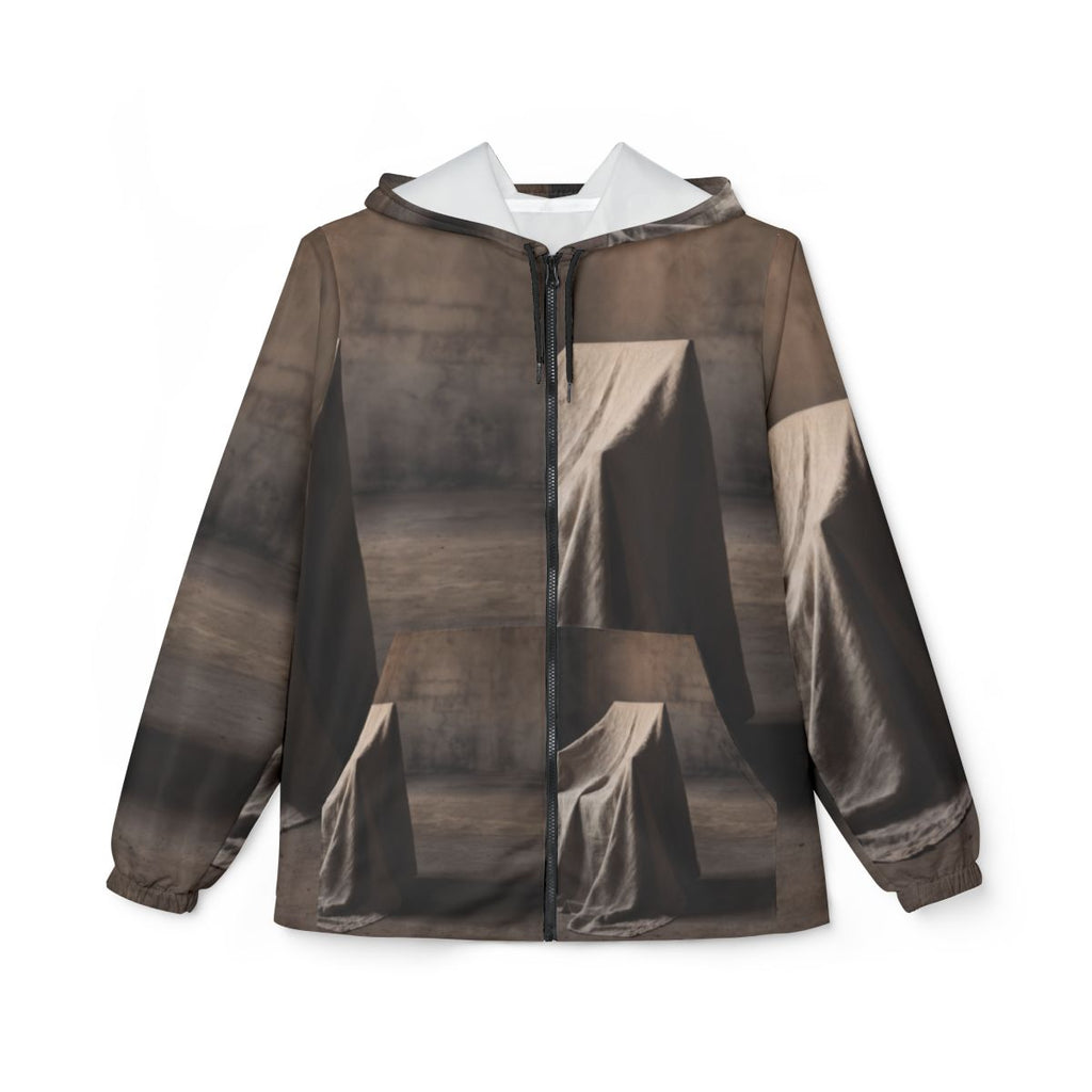 Windbreaker-Jacke – Brutalistisches Schild