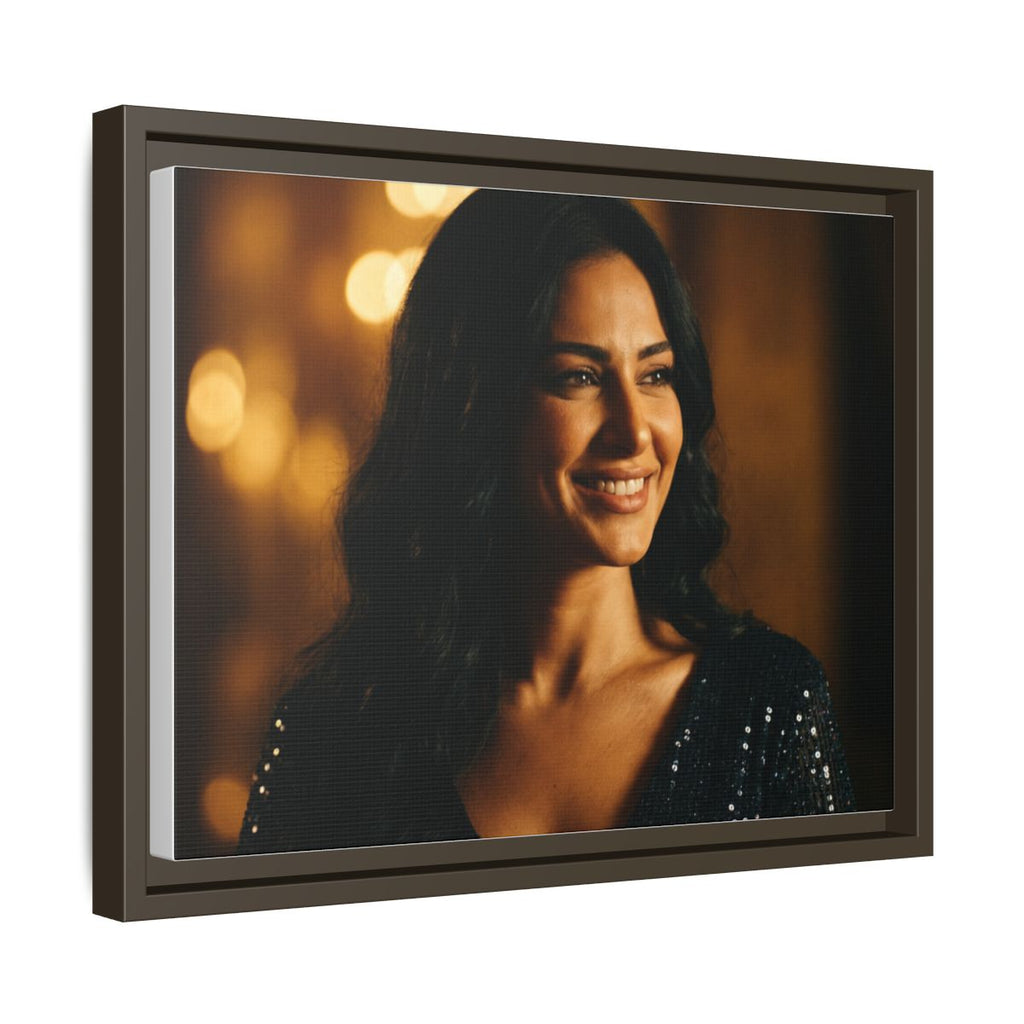 Framed Canvas Art - Golden Glamour — Espresso / 1.25"