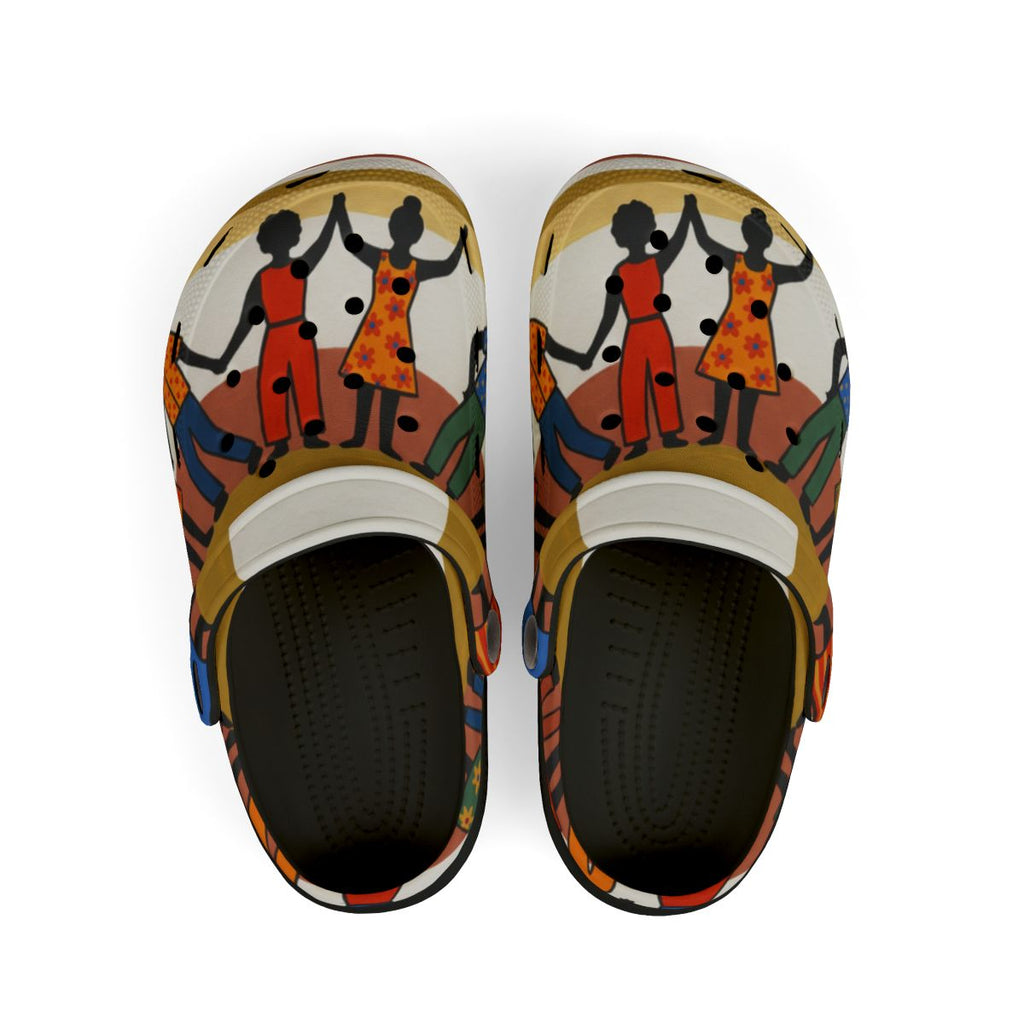 Kid's EVA Foam Clogs - Unity Mandala Folk Art | Echovira...