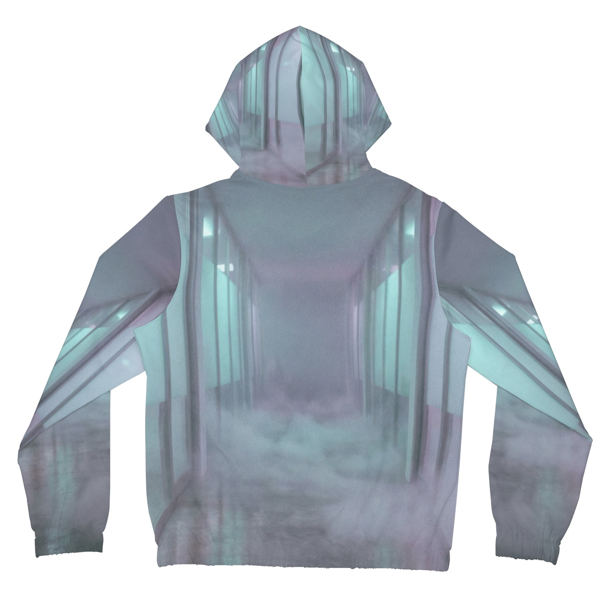 Women's Full-Zip Hoodie - Liminal Corridor Fog Art Print |...