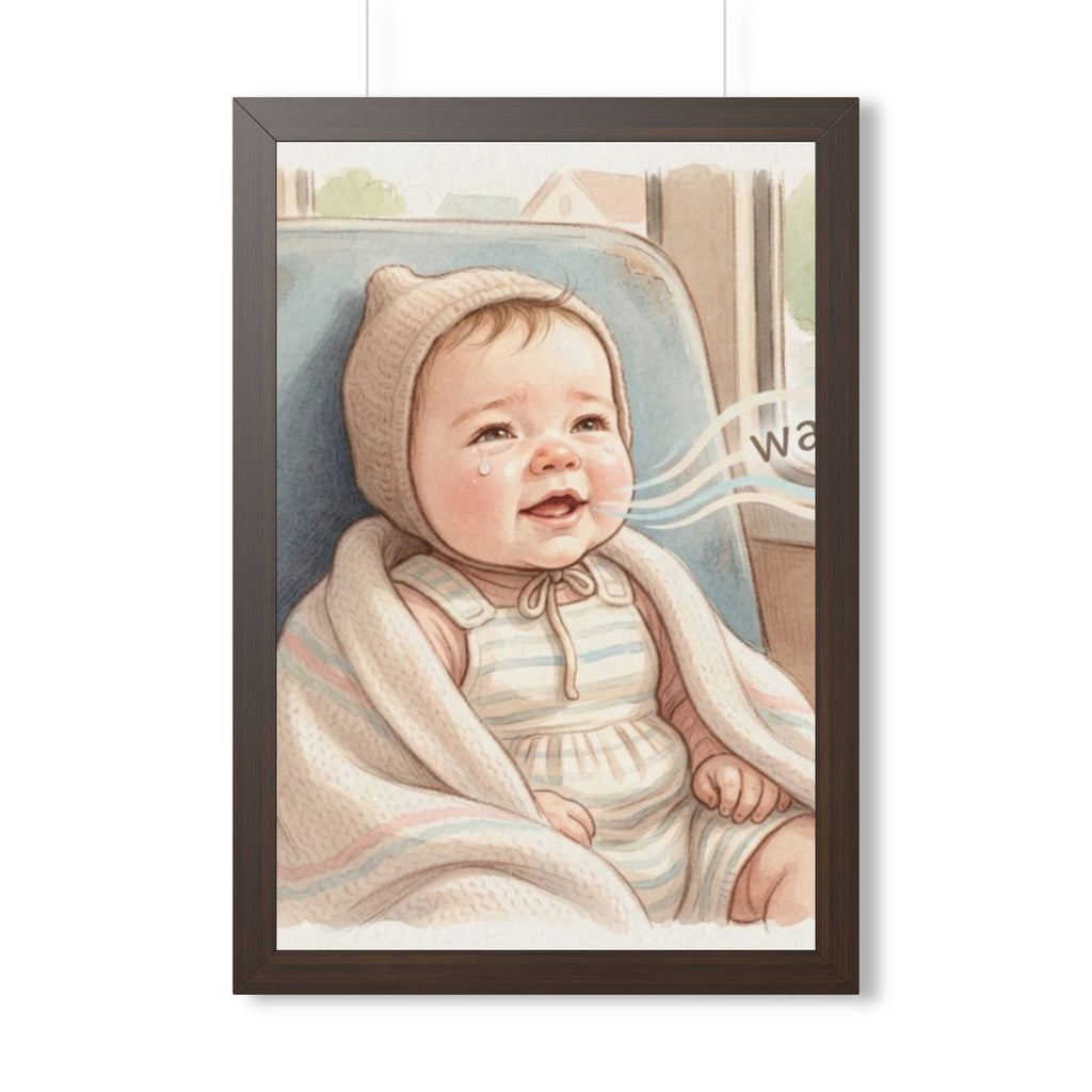 Framed Vertical Poster - Sweet Baby — Walnut (11×14, 12×16...