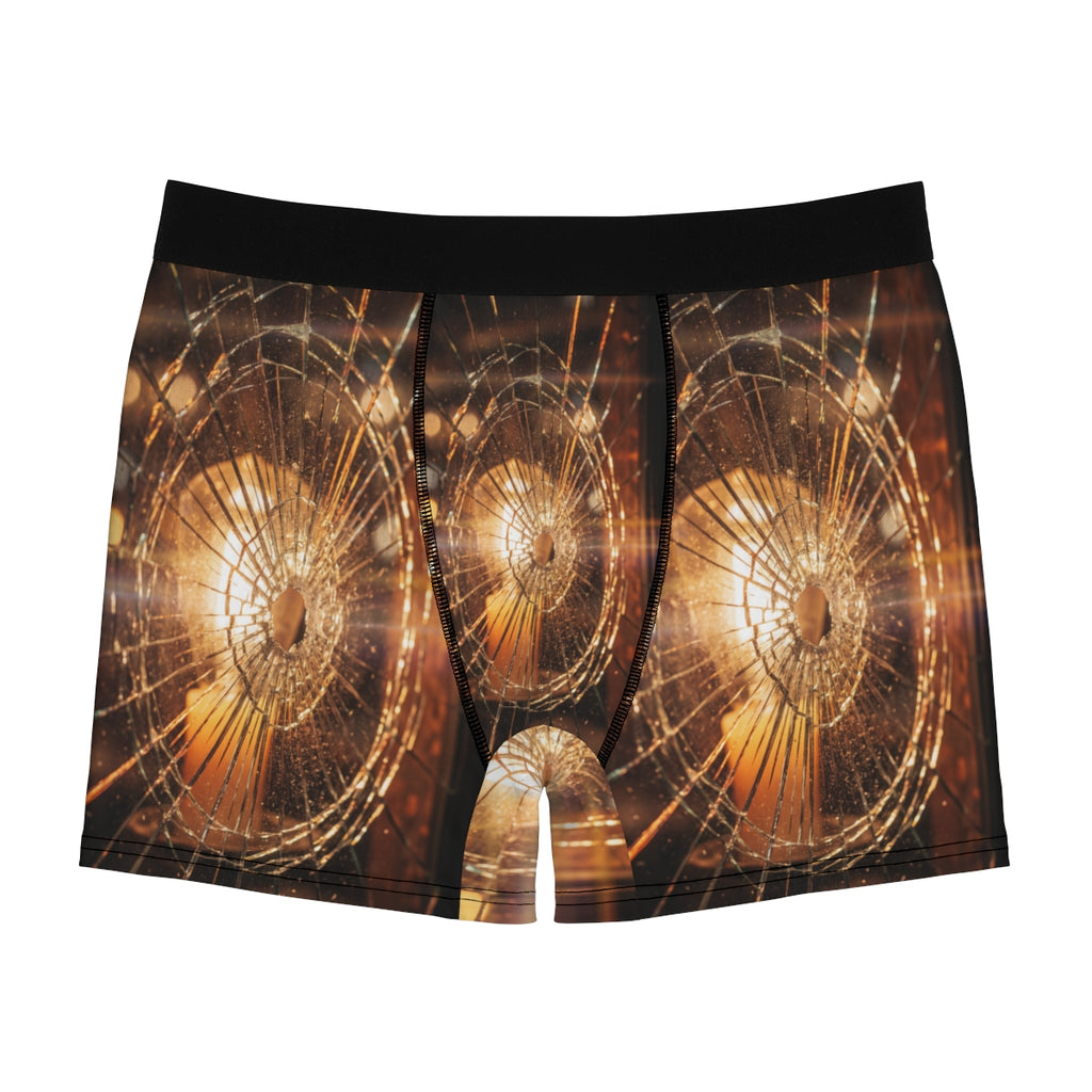 Men's Boxer Briefs - Shattered Amber Glow Aesthetic Art |...