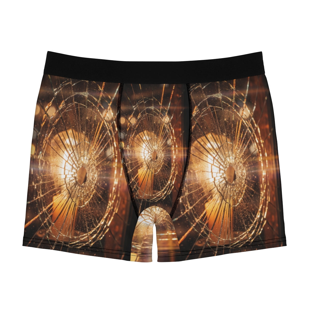 Men's Boxer Briefs - Shattered Amber Glow Aesthetic Art |...