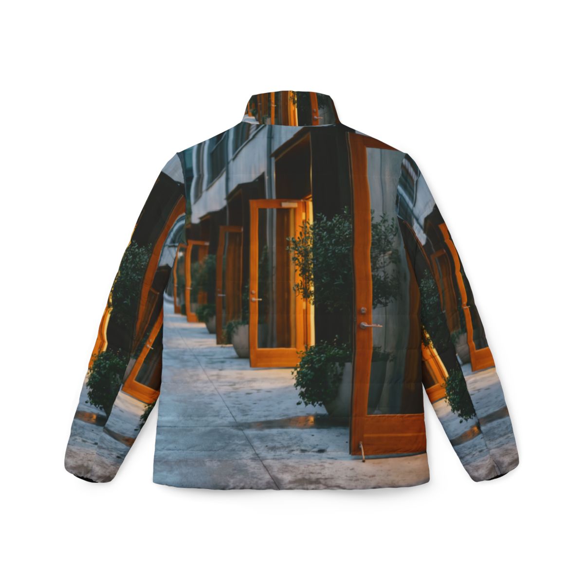 Women's Puffer Jacket - Twilight Walkway | Echovira Gallery