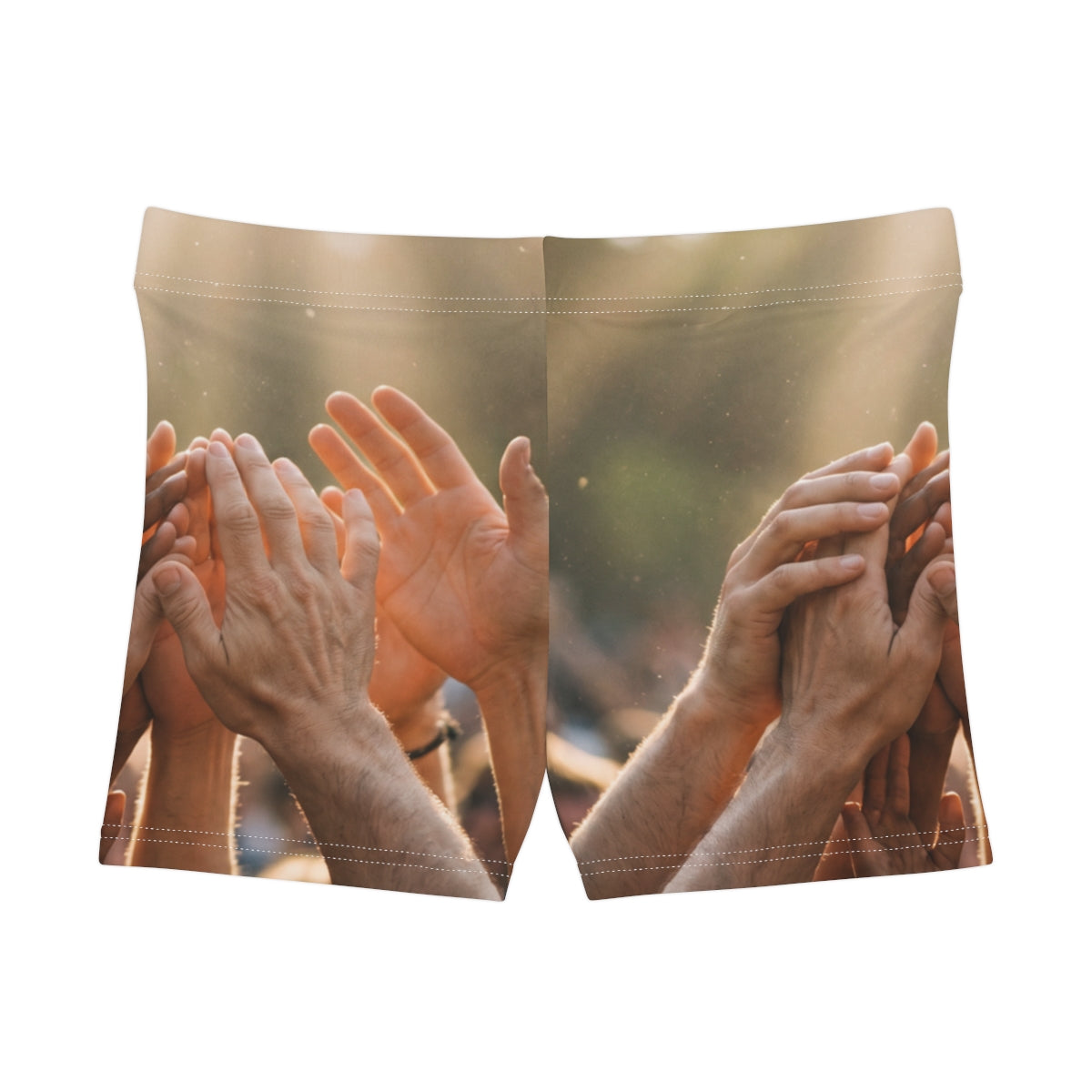 Women's Shorts - Golden Rays of Unity Wall Art | Echovira...