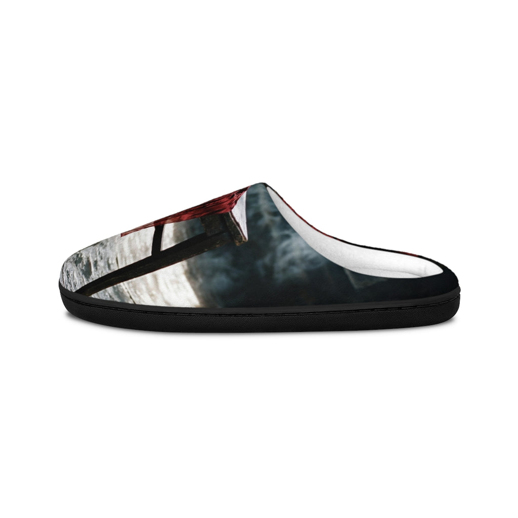 Women's Indoor Slippers - Crimson Silence | Echovira Gallery