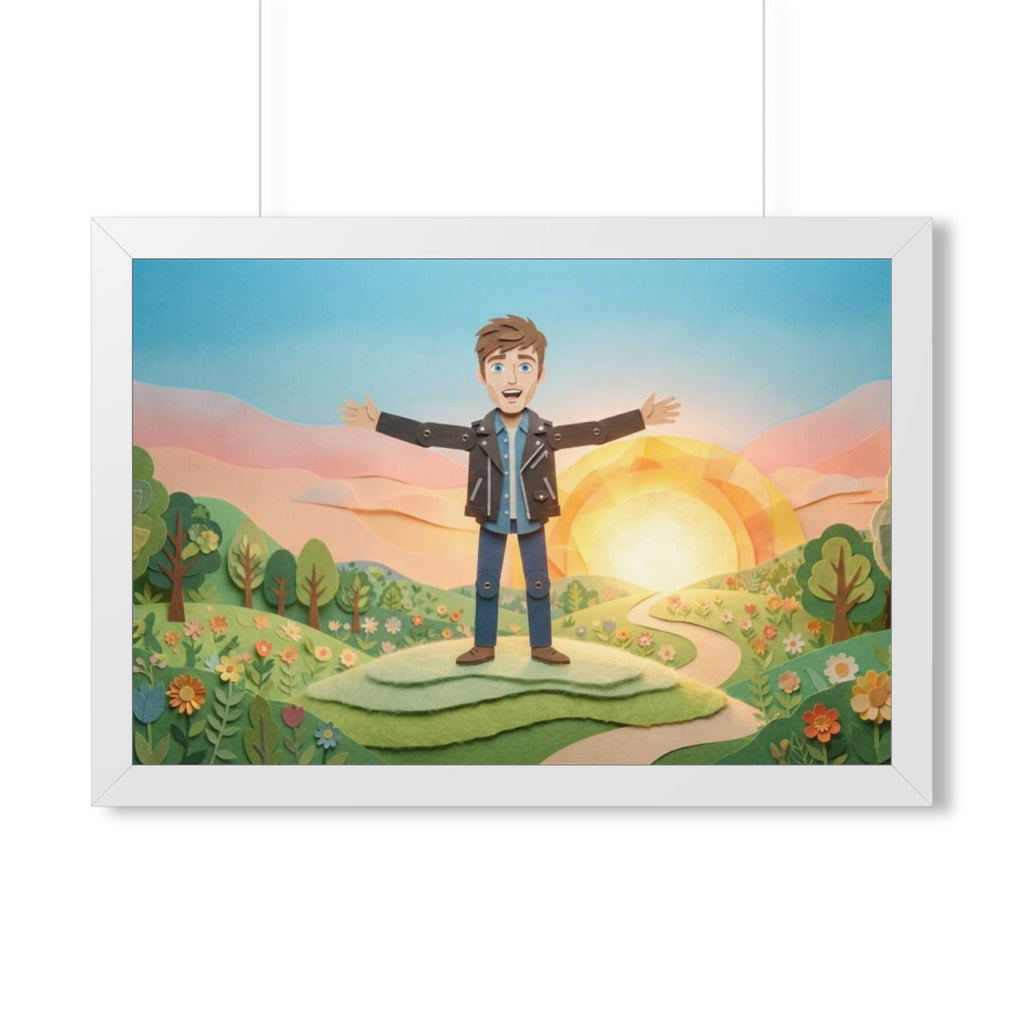 Framed Horizontal Poster - Sunny Meadow — White (14×11... |...