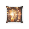 Poly Velvet Pillow - Golden Fracture Shattered Glass Art |...