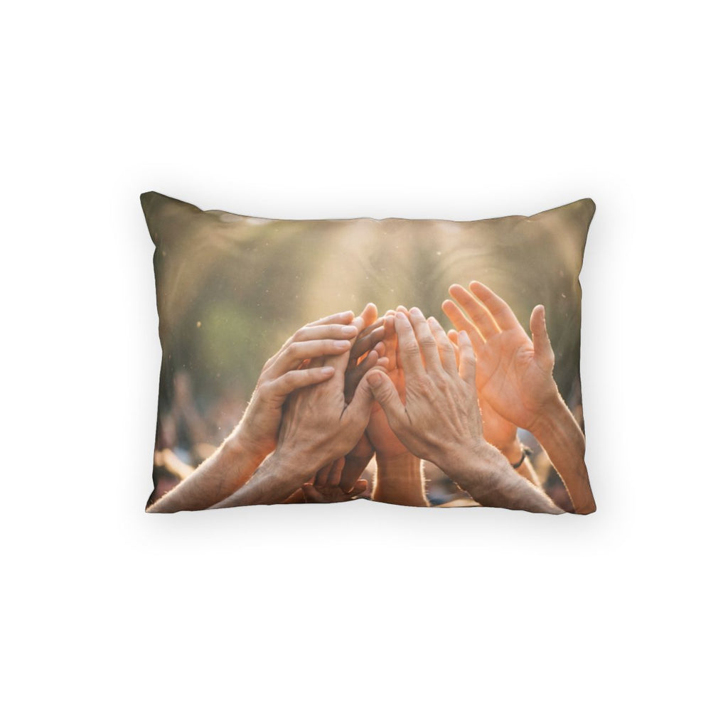 Cotton Pillow Sham - Golden Rays of Unity Wall Art |...