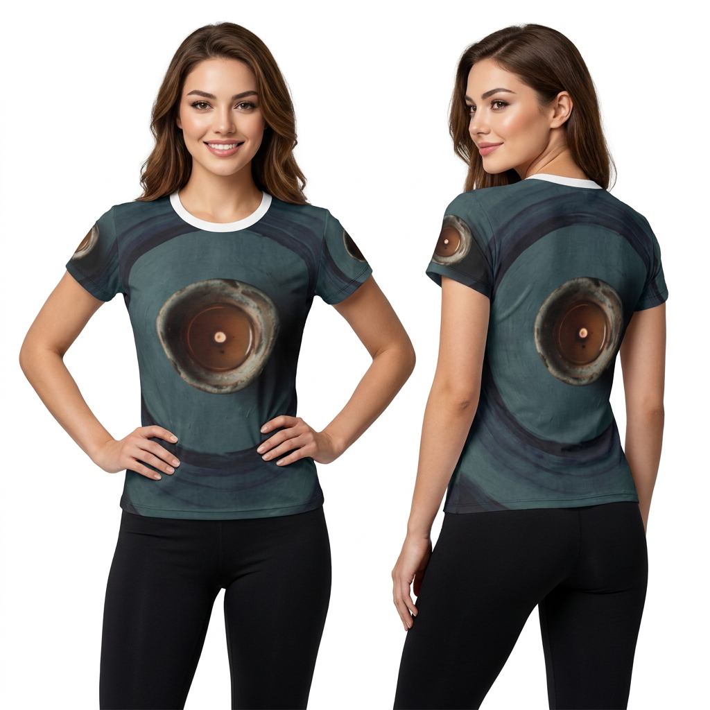 T-shirt femme all-over motif braise