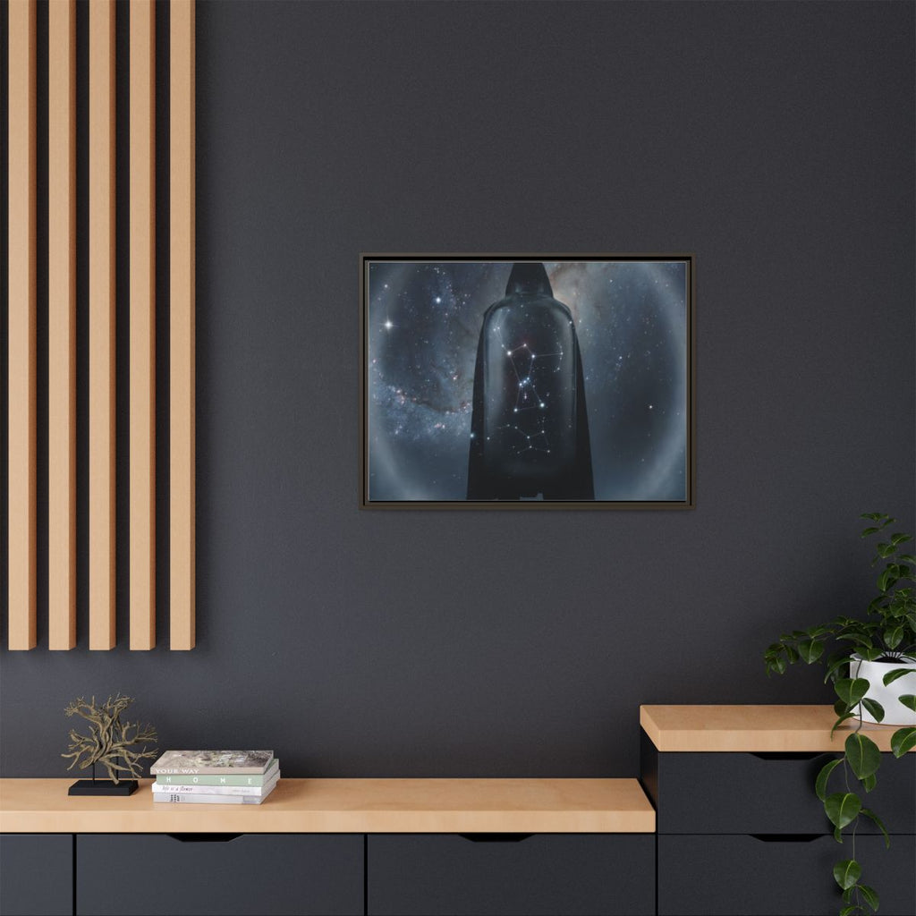 Framed Matte Canvas - Cosmic Sentinel — Espresso / 1.25"......