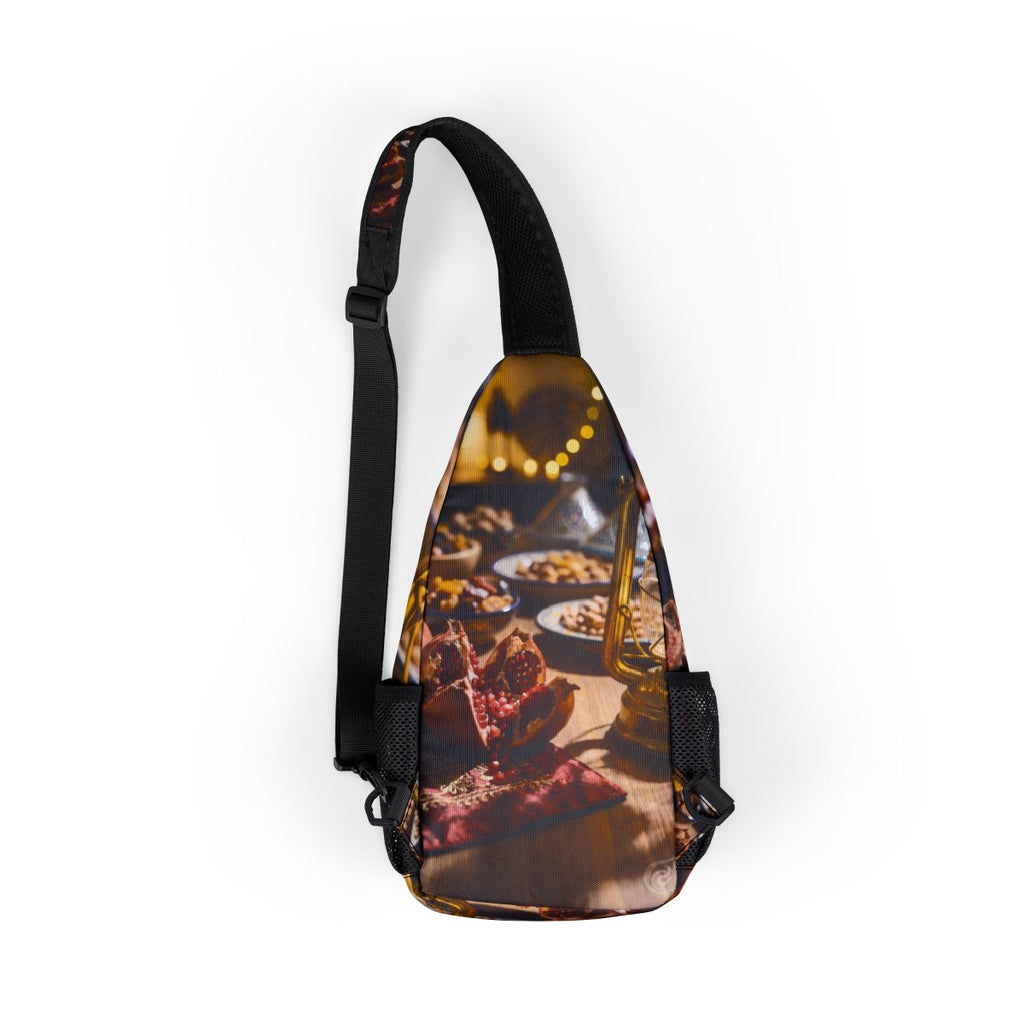 Chest Bag - Cozy Amber Harvest Feast | Echovira Gallery