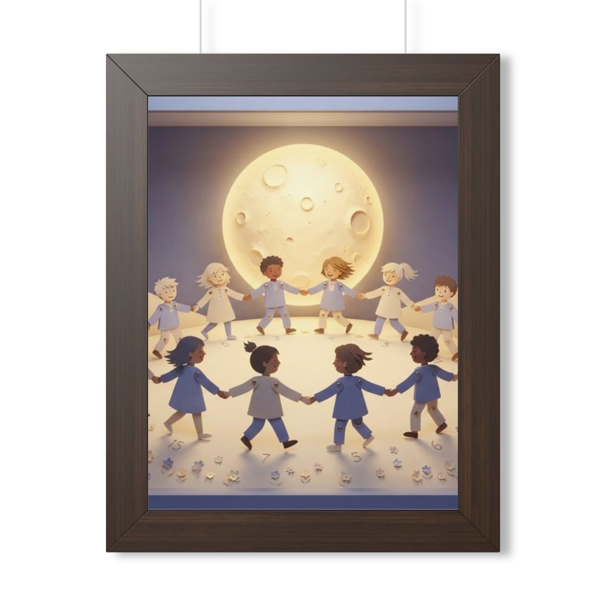 Framed Vertical Poster - Moonlit Lullaby — Walnut (11×14......