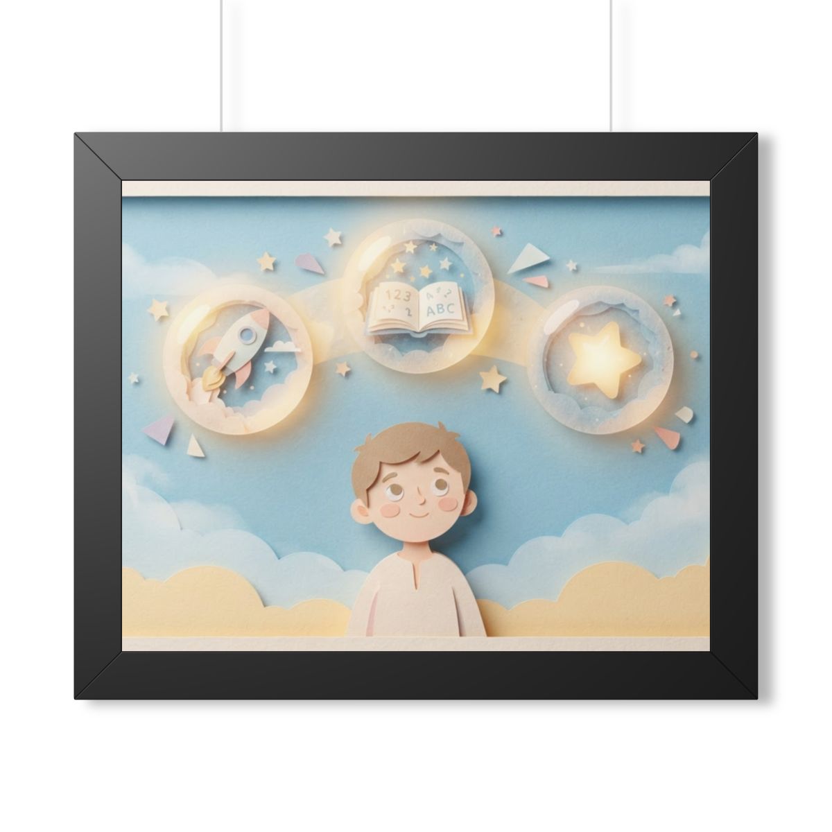 Framed Horizontal Poster - Sky Wonder — Black (14×11, 16×12...