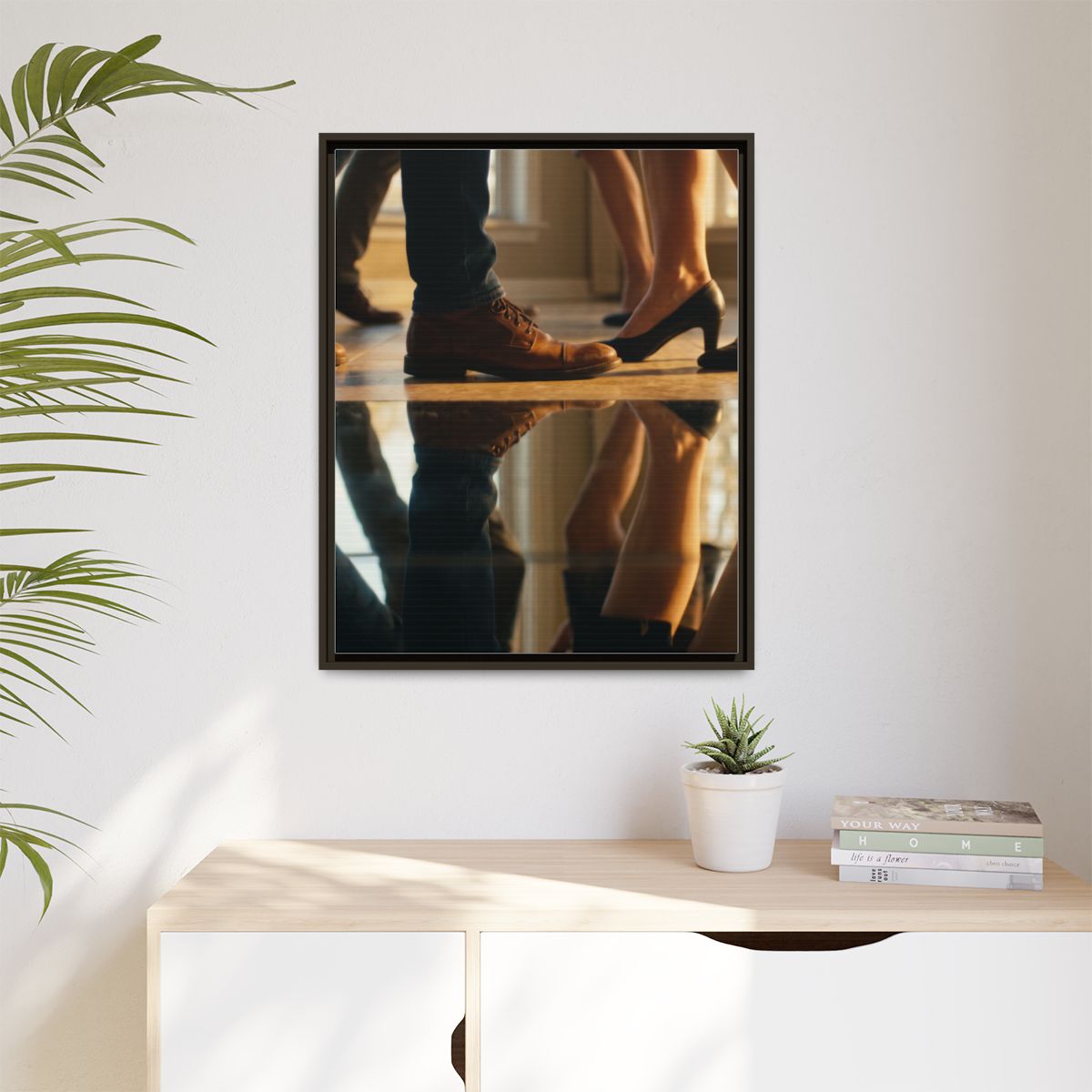 Matte Canvas, Framed - Golden Hour Reflections Cinematic Art...
