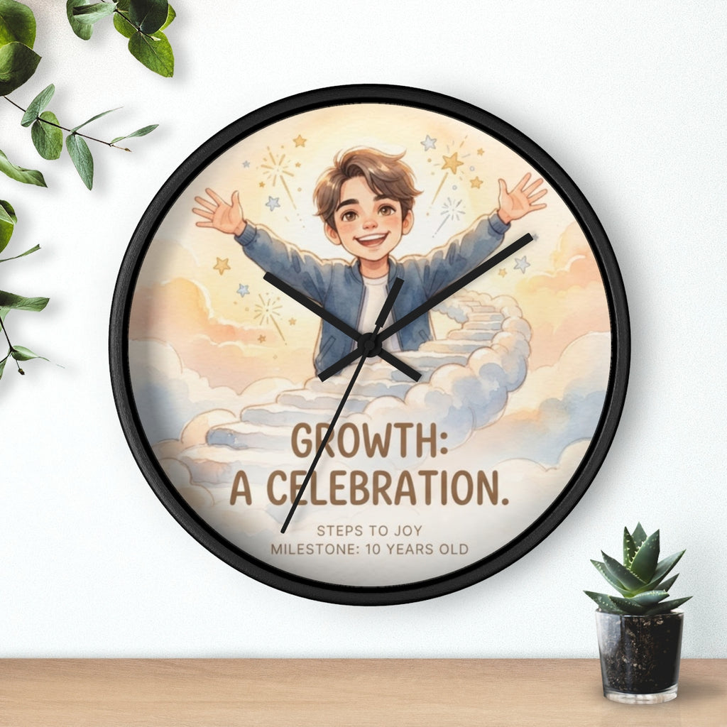 Wall Clock - Steps to Joy Celestial | Echovira Gallery