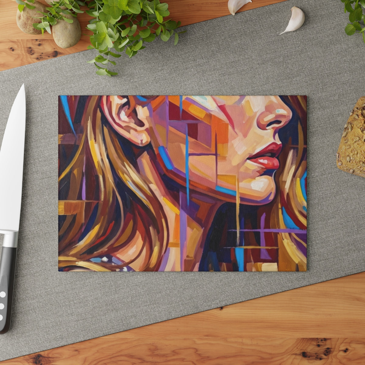 Glass Cutting Board - Shattered Elegance | Echovira Gallery