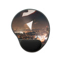 Mouse Pad with Wrist Rest - City Twilight Glow | Echovira...