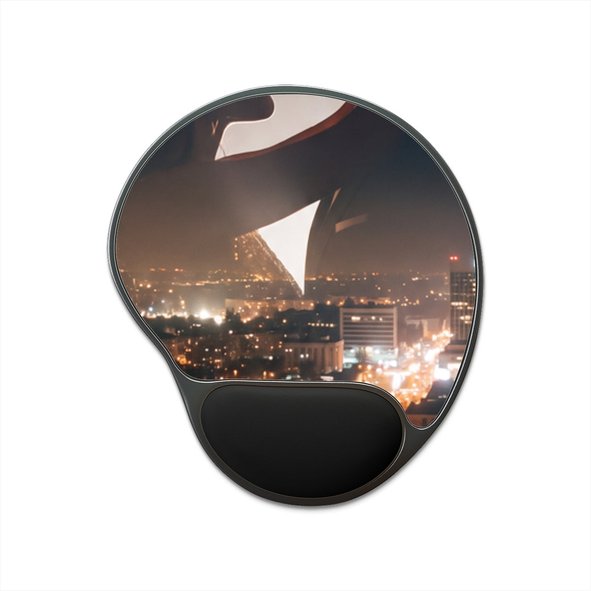 Mouse Pad with Wrist Rest - City Twilight Glow | Echovira...