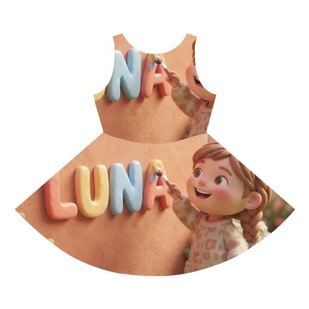 Girls' Sleeveless Sundress - Luna Sunshine Garden | Echovira...