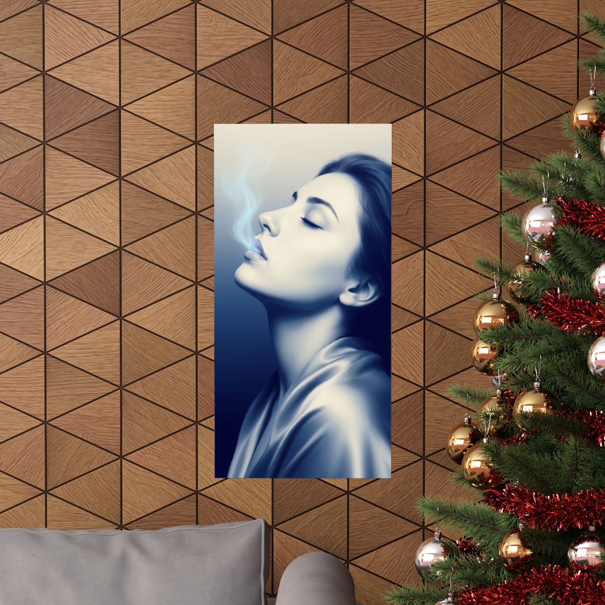 Matte Vertical Poster - Ethereal Blue Somnium Portrait (8×10...