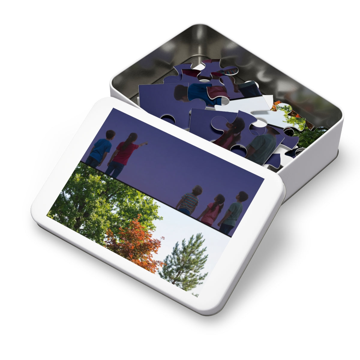 Jigsaw Puzzle with Tin - Starry Forest Magic