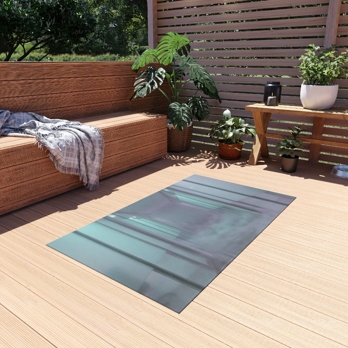 Outdoor Rug - Neon Corridor Patio | Echovira Gallery