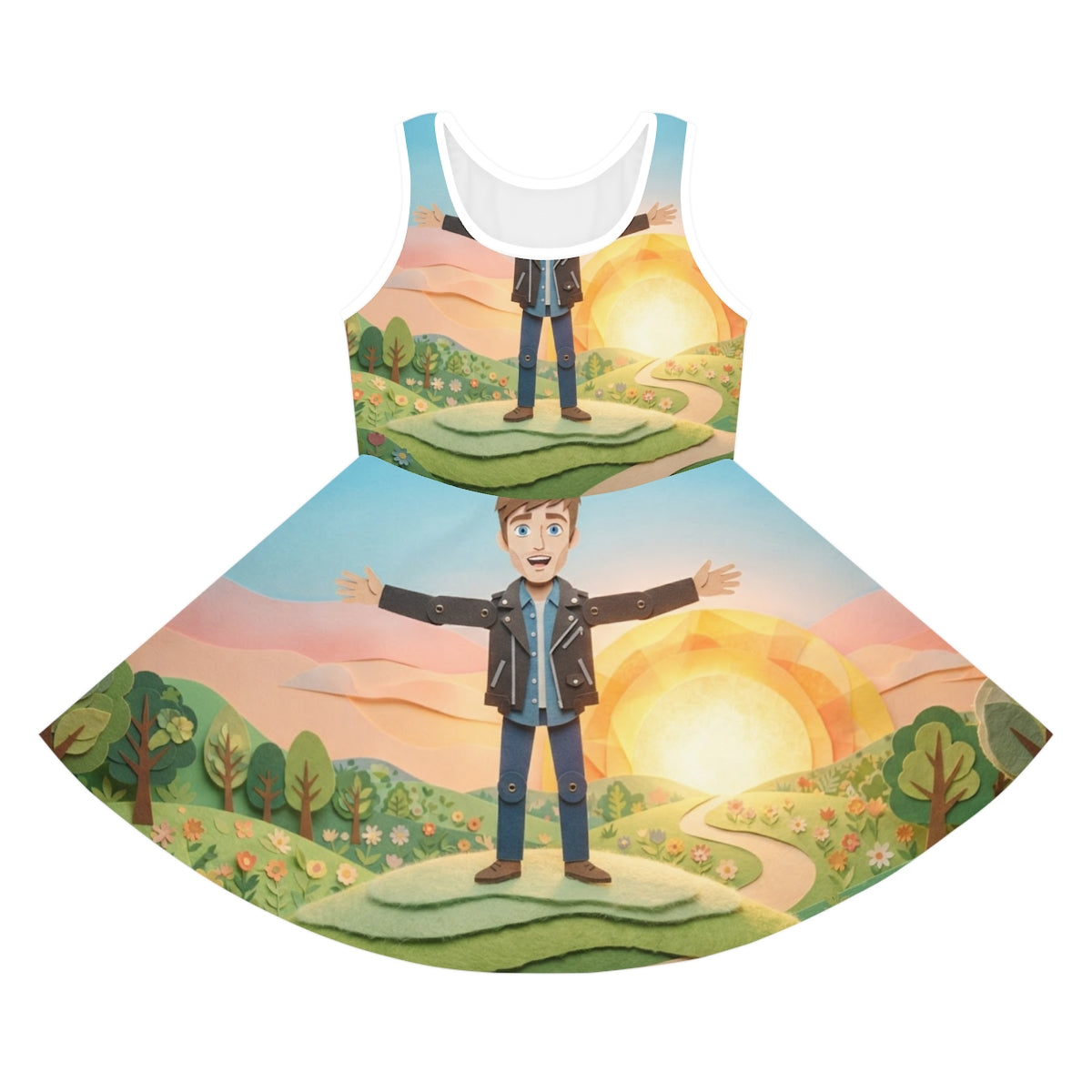 Girls' Sleeveless Sundress - Sunny Meadow | Echovira Gallery