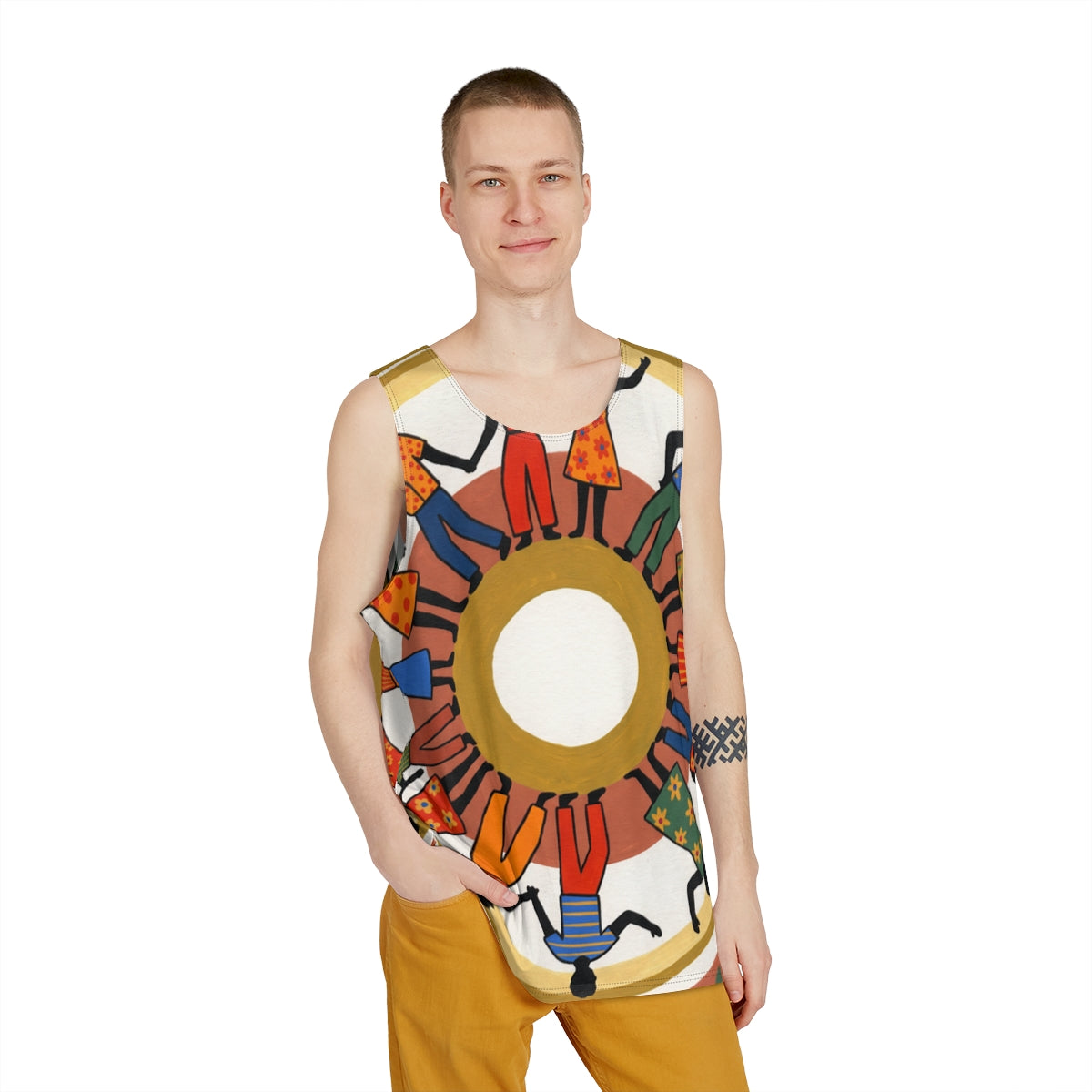 Men's Tank - Unity Mandala Folk Art | Echovira Gallery