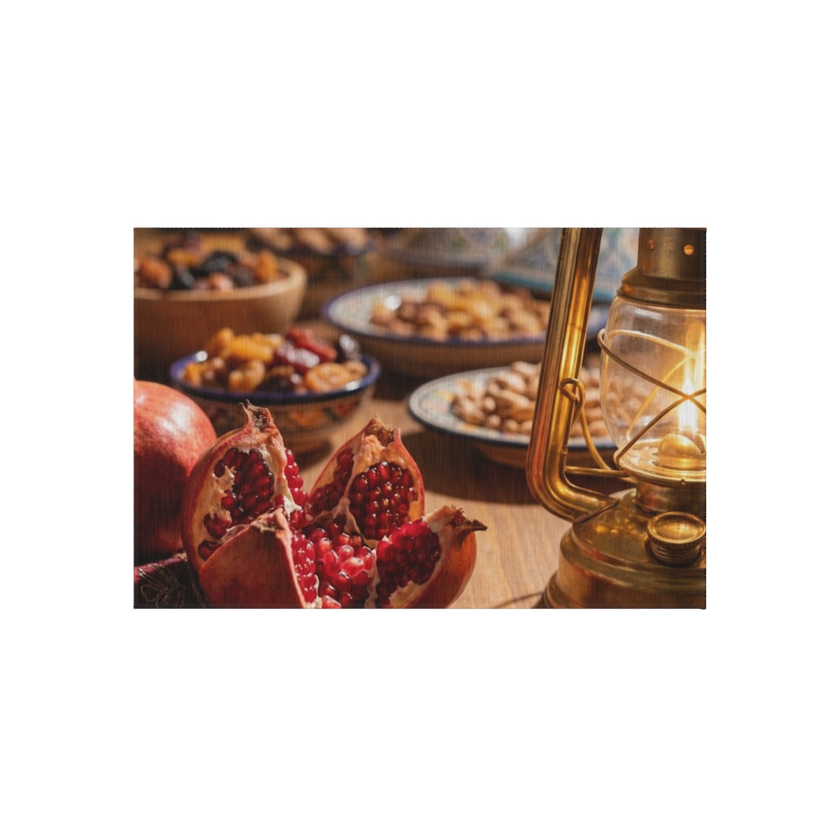 Outdoor Rug - Warm Sunset Feast | Echovira Gallery