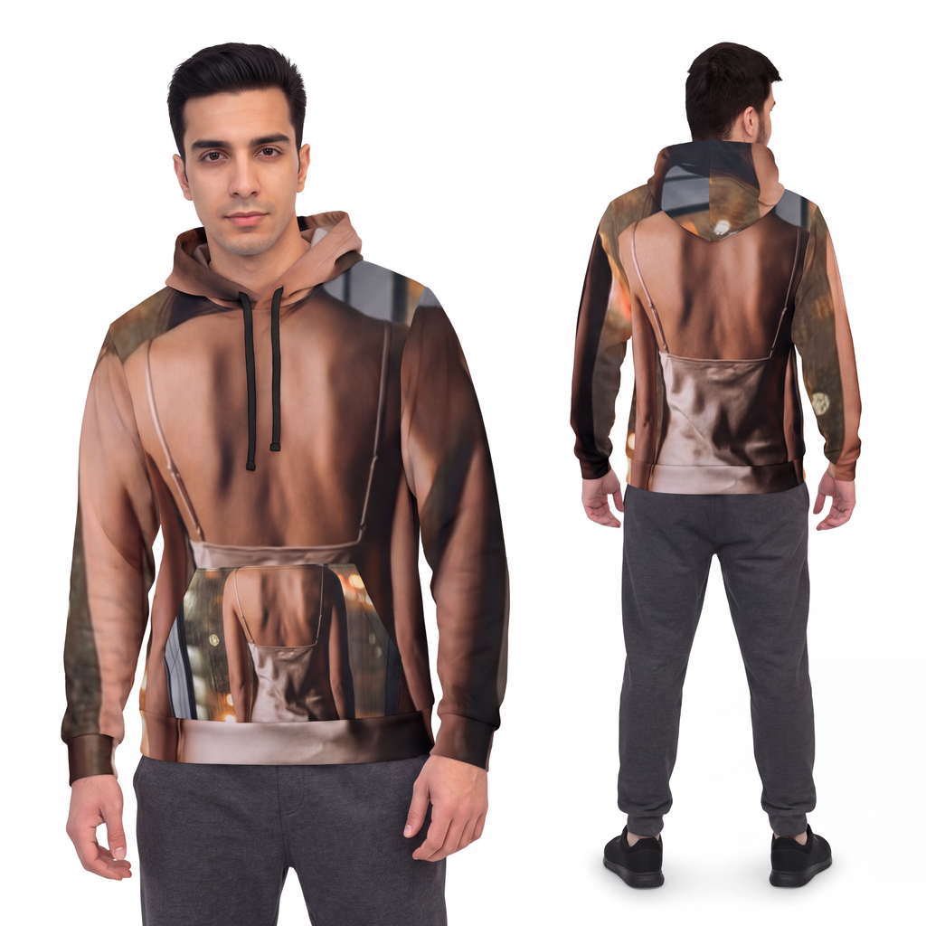 Men's Athletic Hoodie - Shimmering City Nights | Echovira...