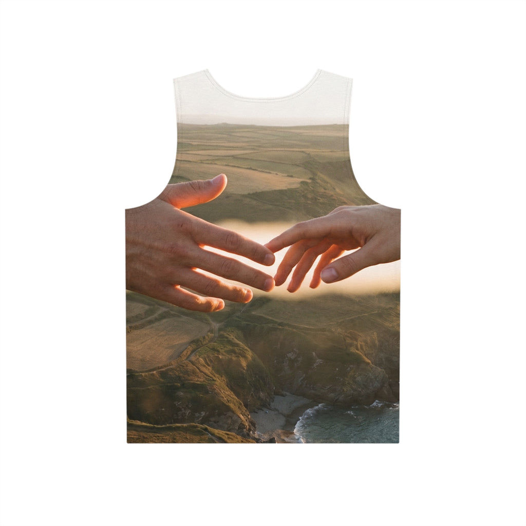 Men's Tank - The Infinite Touch | Ethereal Coastal Art |...