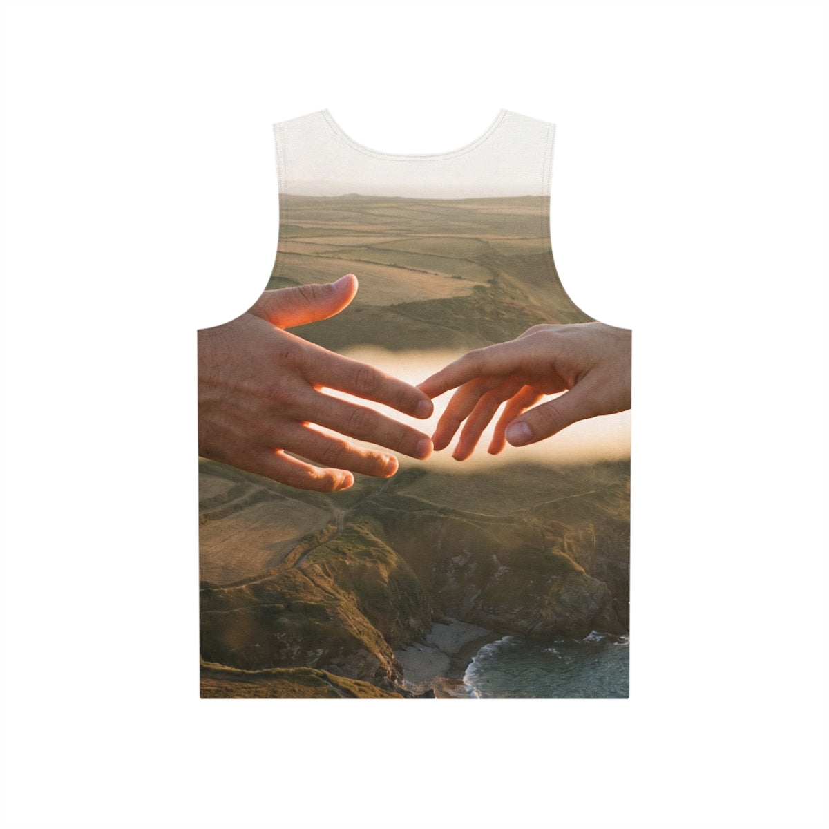 Men's Tank - The Infinite Touch | Ethereal Coastal Art |...