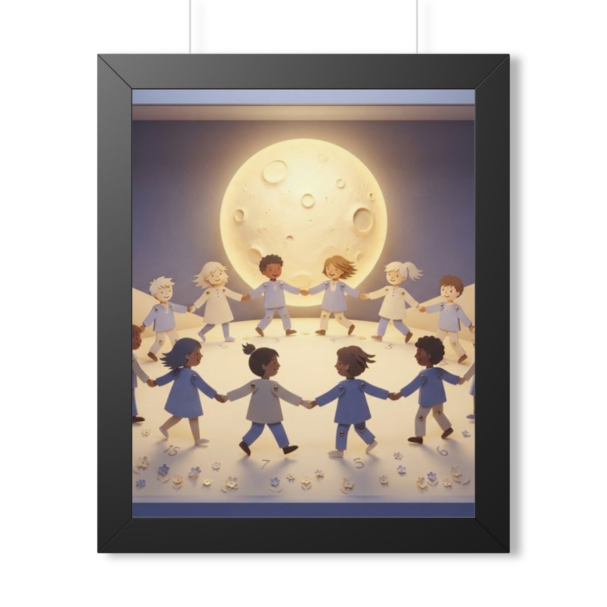 Framed Vertical Poster - Moonlit Lullaby — Black (11×14... |...