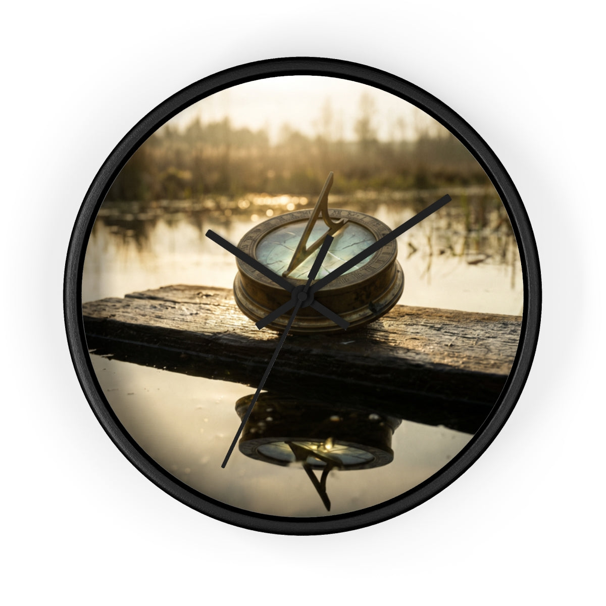 Wall Clock - Antique Sundial Morning Dawn | Echovira Gallery