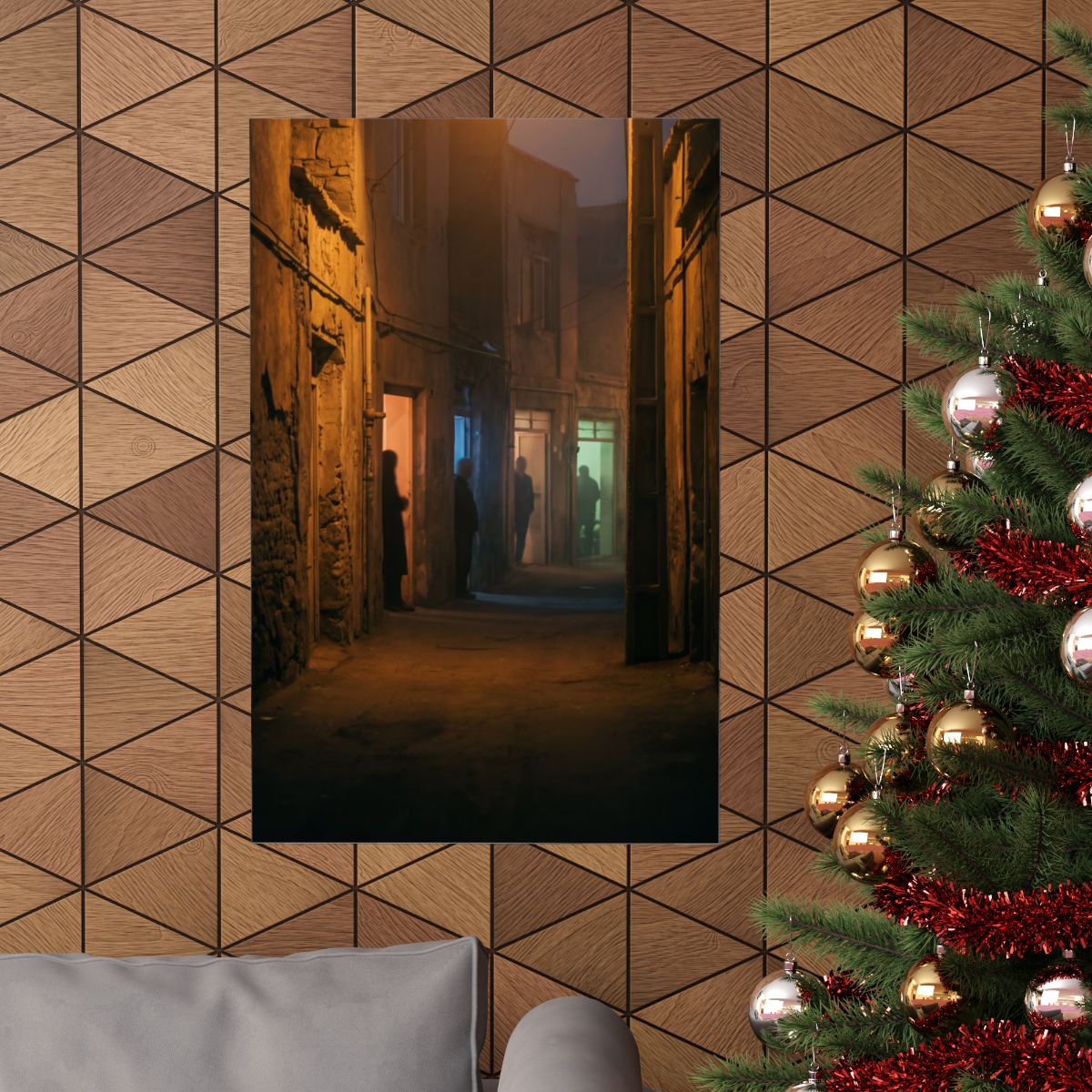 Matte Vertical Posters - Shadowed Alleyway Mystery Art Print...