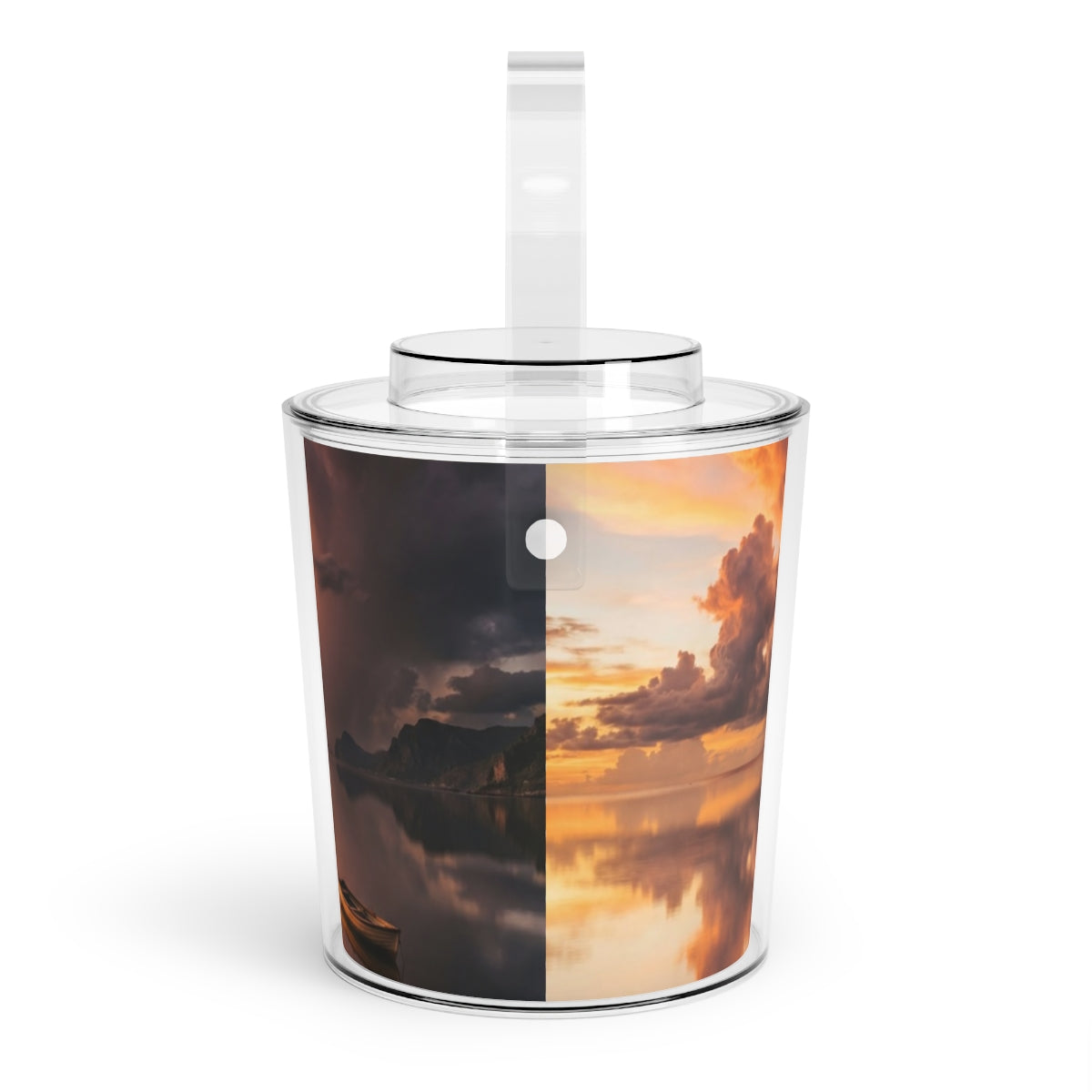 Ice Bucket with Tongs - Moody Sunset Edition | Echovira...