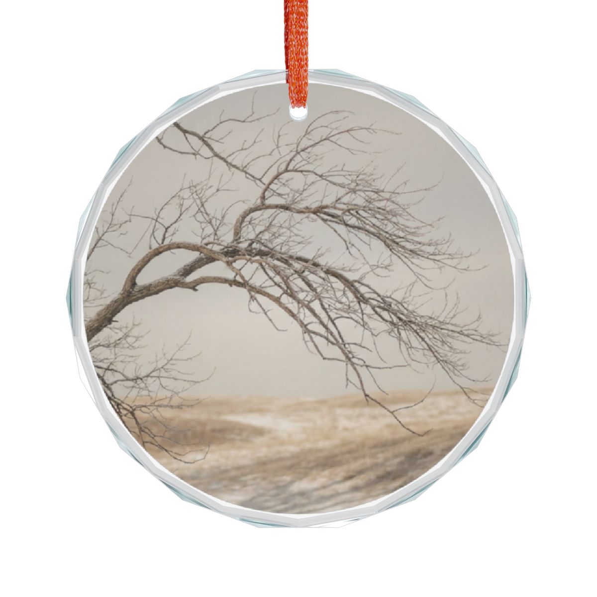 Glass Ornament - Serene Winter Tree
