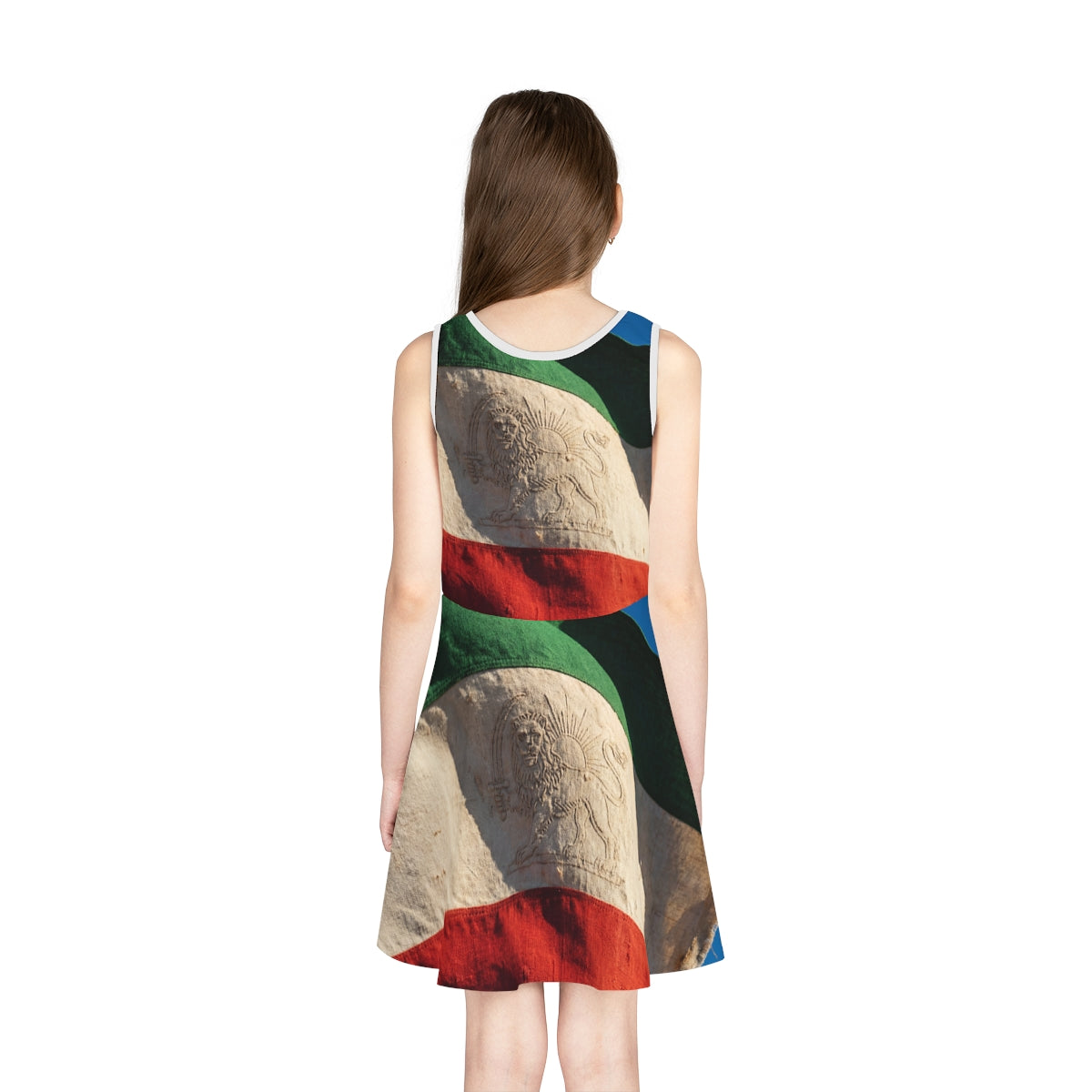 Girls' Sleeveless Sundress - Vintage Persian Lion and Sun......